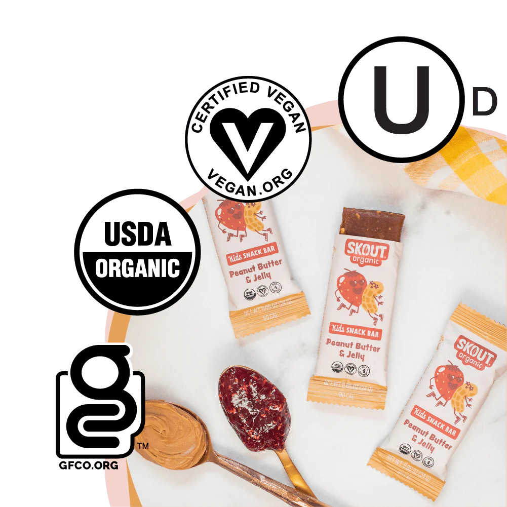 Skout Organic Kids Snack Bars, Protein Bars, and Cookies