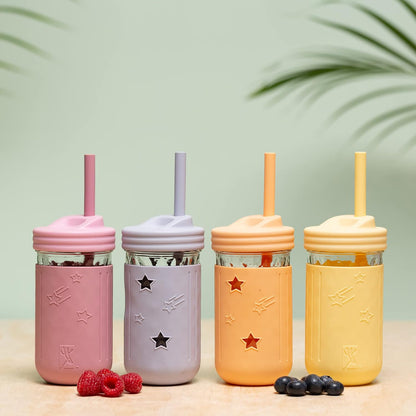 Elk and Friends Reusable Silicone Straws with Stopper