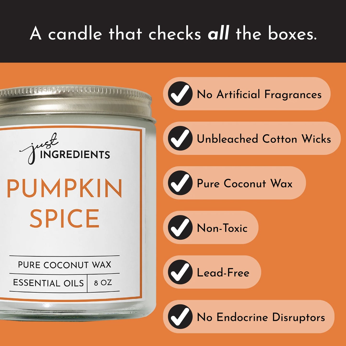 Just Ingredients 100% Coconut Candle (Pumpkin Spice)