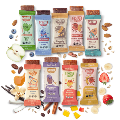 Skout Organic Kids Snack Bars, Protein Bars, and Cookies