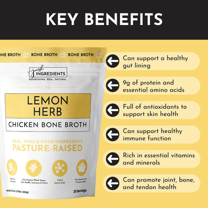 Just Ingredients Lemon Herb Bone Broth