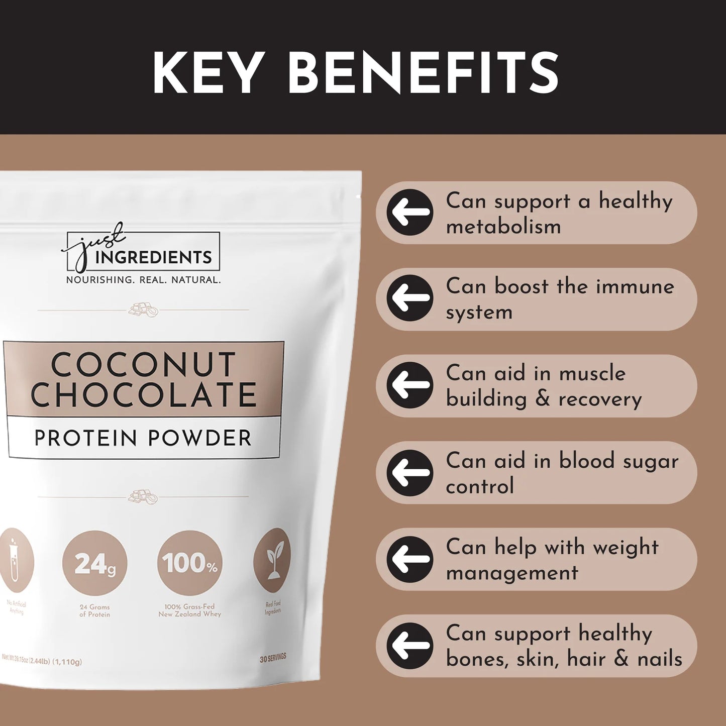 Just Ingredients Protein Powder (Coconut Chocolate)