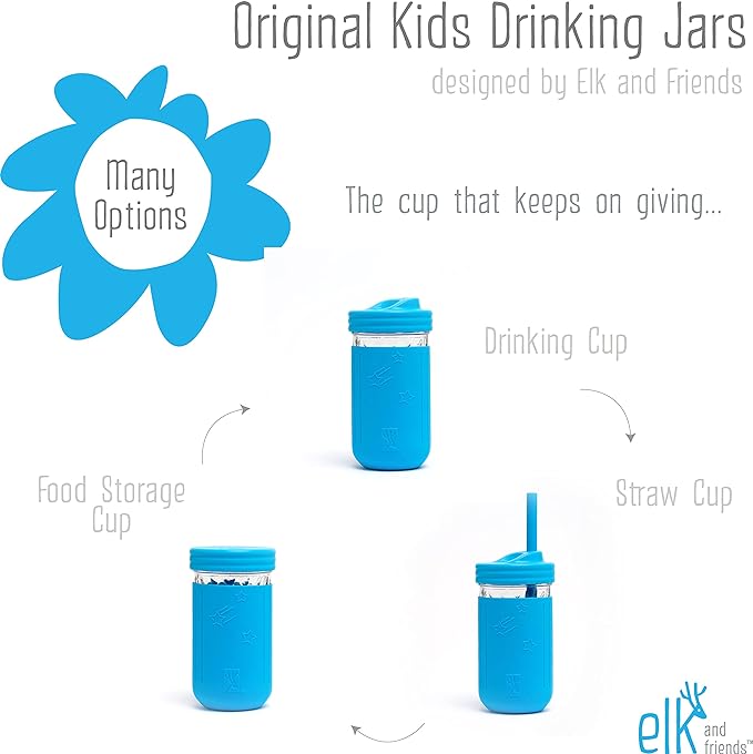 Elk & Friends: The Original Glass Mason Jars 12 oz