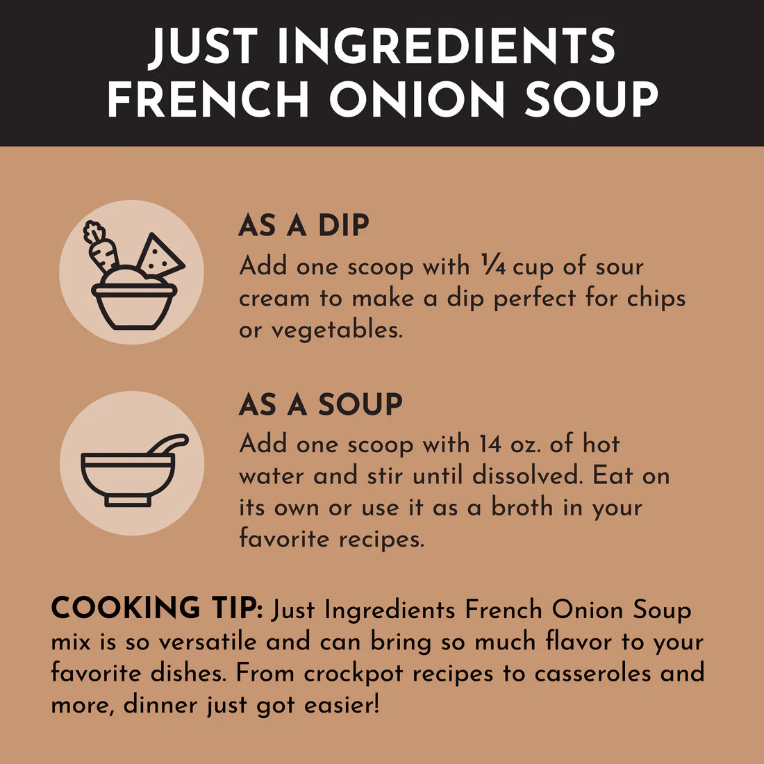 Just Ingredients French Onion Soup