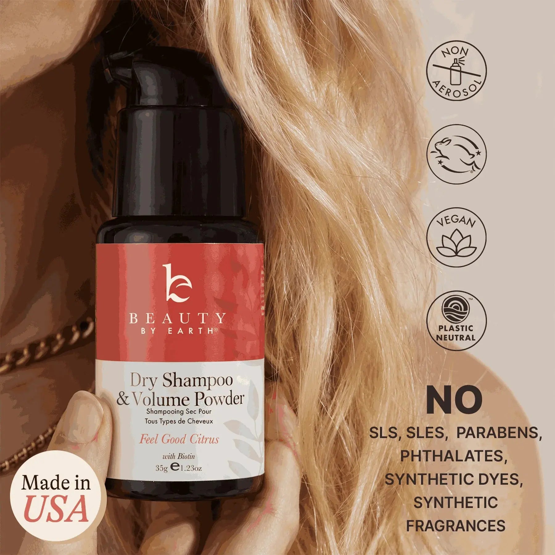 Beauty By Earth | Dry Shampoo & Volume Powder (Citrus) - Essentiallydestinyy