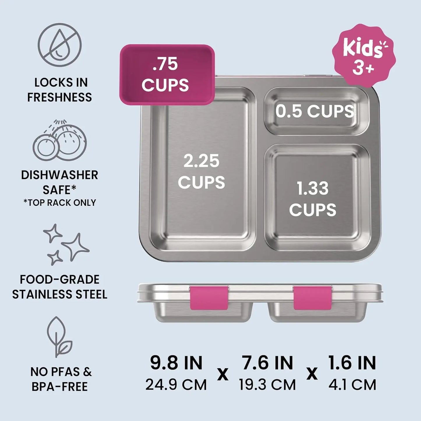 Bentgo | Kids Stainless Steel Leak-Resistant Lunch Box - Essentiallydestinyy