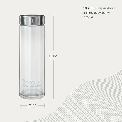 Boroux | Glass Water Bottle - Essentiallydestinyy