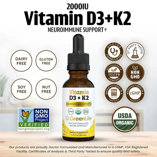 Dr.GreenLife | Vitamin D3+K2 (2,000IU) - Essentiallydestinyy