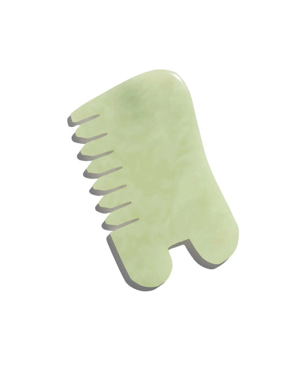 Earth Harbor | ISLAND JADE Gemstone Gua Sha + Massaging Comb - Essentiallydestinyy