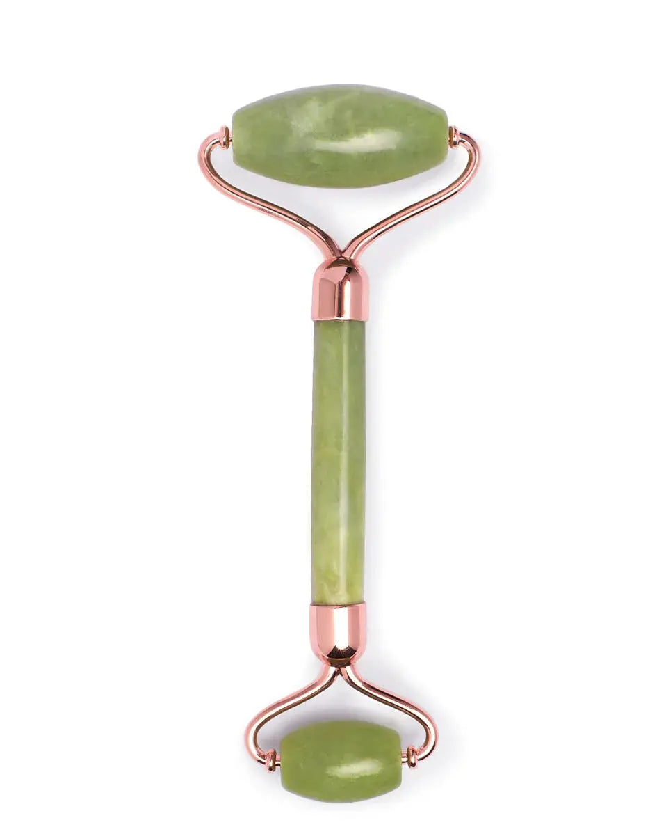 Earth Harbor | ISLAND JADE Rose Gold Gemstone Facial Roller - Essentiallydestinyy