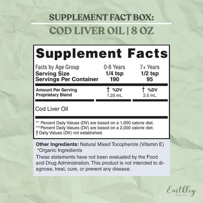 Earthley Cod Liver Oil - Essentiallydestinyy