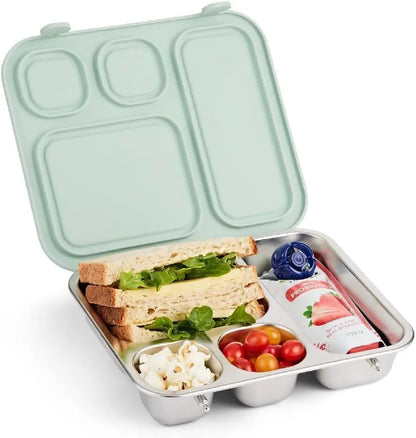Elk and Friends | Kids Stainless Steel Bento Box (with Silicone Lid) - Essentiallydestinyy