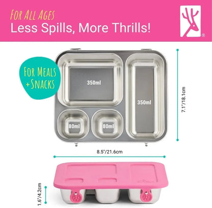 Elk and Friends | Kids Stainless Steel Bento Box (with Silicone Lid) - Essentiallydestinyy