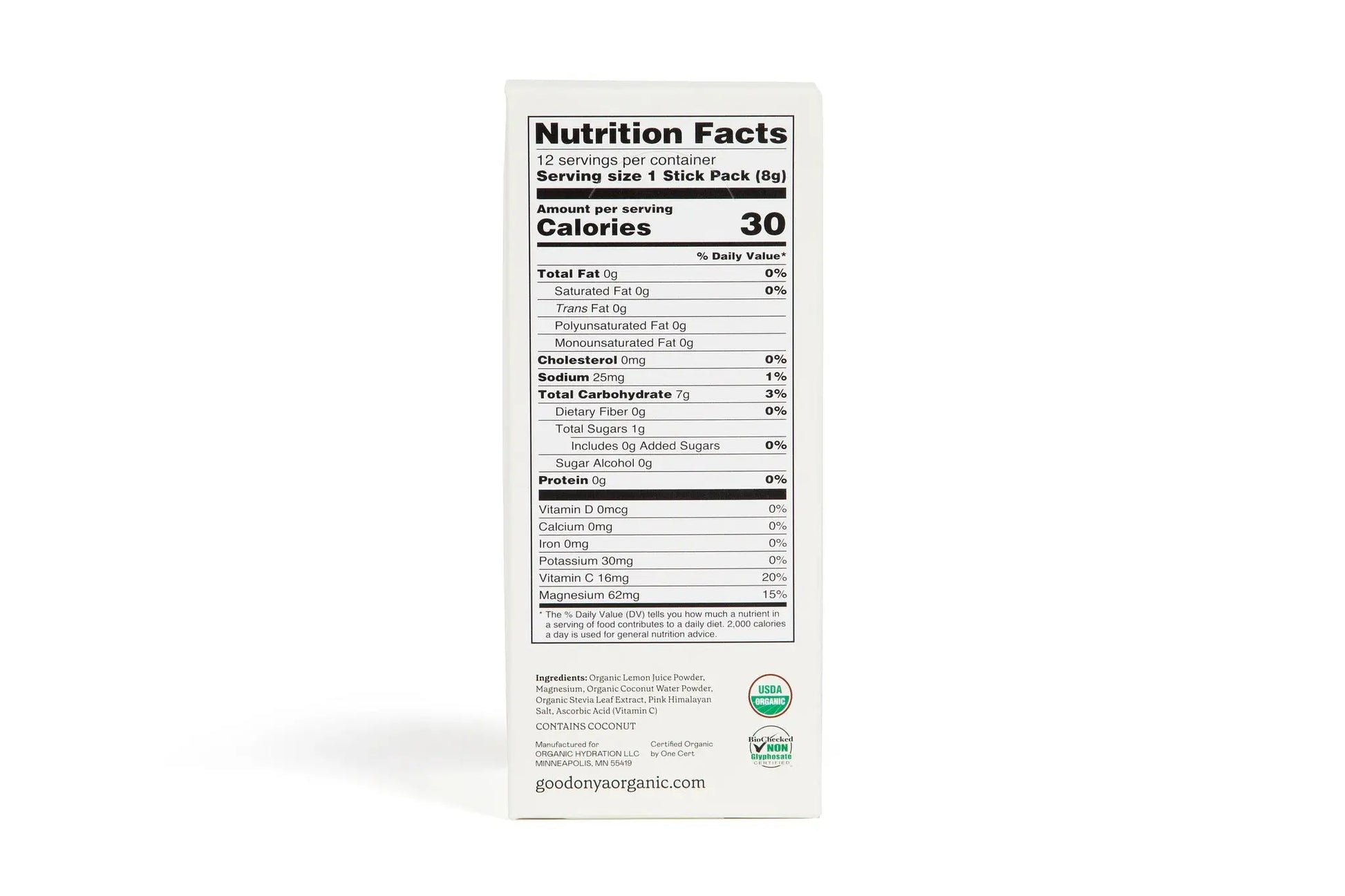 GOODONYA Organic Hydration Electrolytes - Essentiallydestinyy