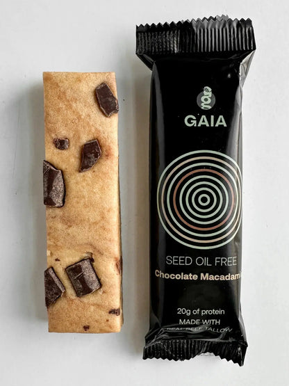 Gaia Seed Oil Free Chocolate Macadamia Protein Bar - Essentiallydestinyy
