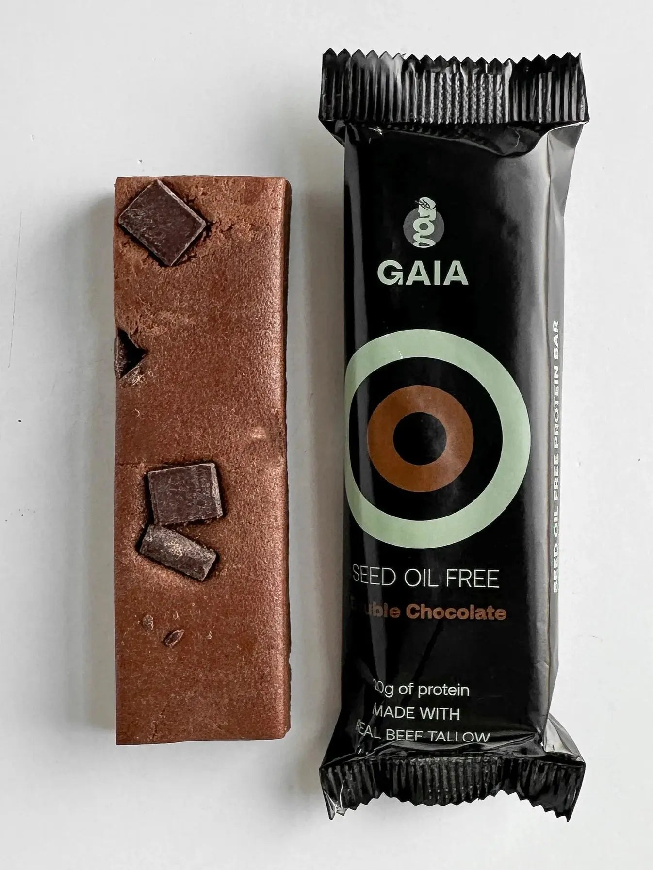 Gaia Seed Oil Free Double Chocolate Sea Salt Protein Bar - Essentiallydestinyy
