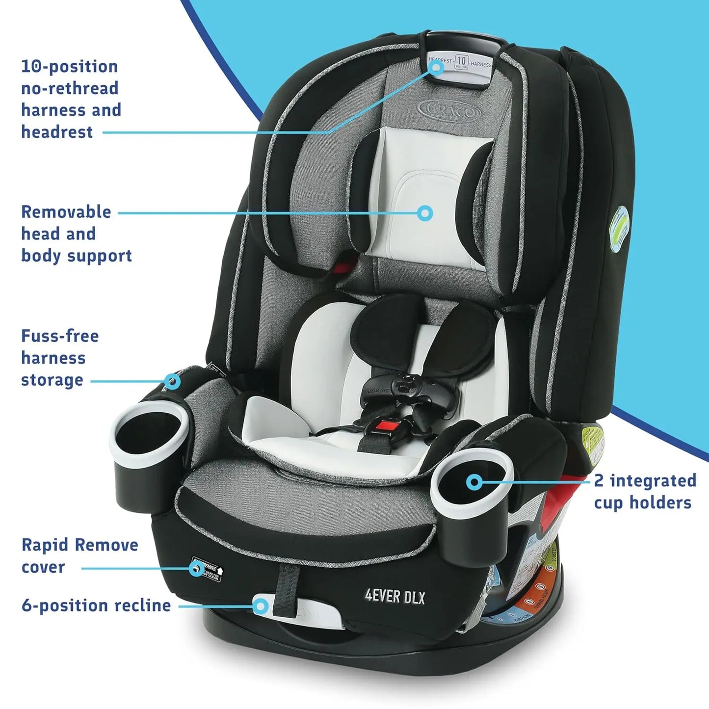 Graco Deluxe In Graco Premier™ 4Ever® DLX Extend2Fit® SnugLock® 4-in-1
