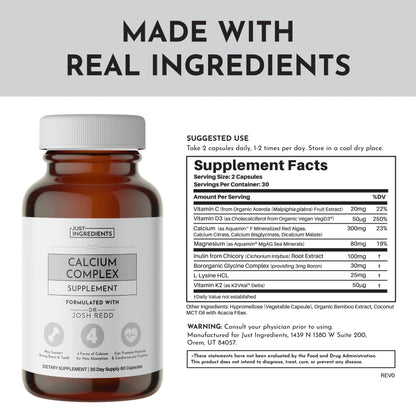 Just Ingredients Calcium Complex - Essentiallydestinyy