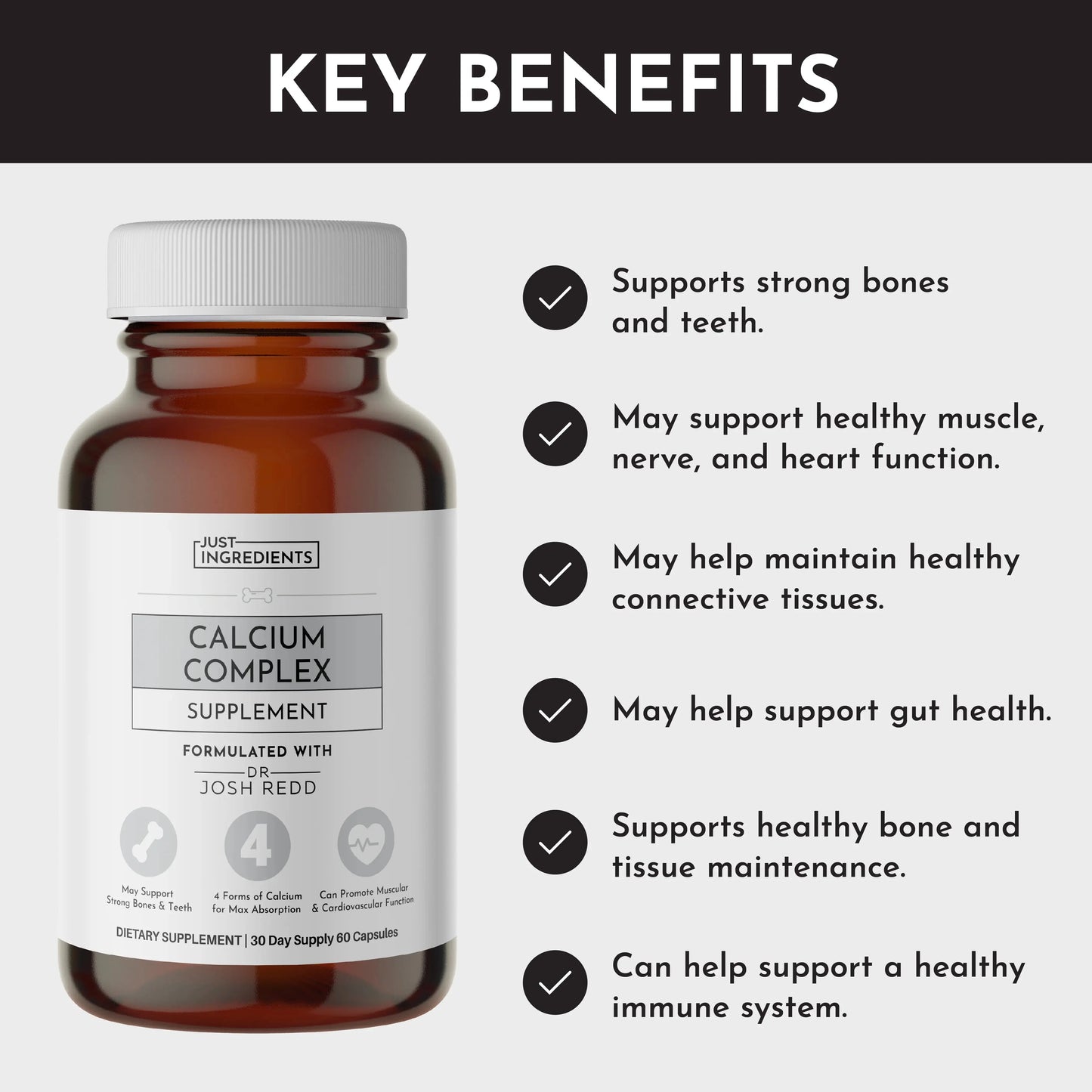 Just Ingredients Calcium Complex - Essentiallydestinyy