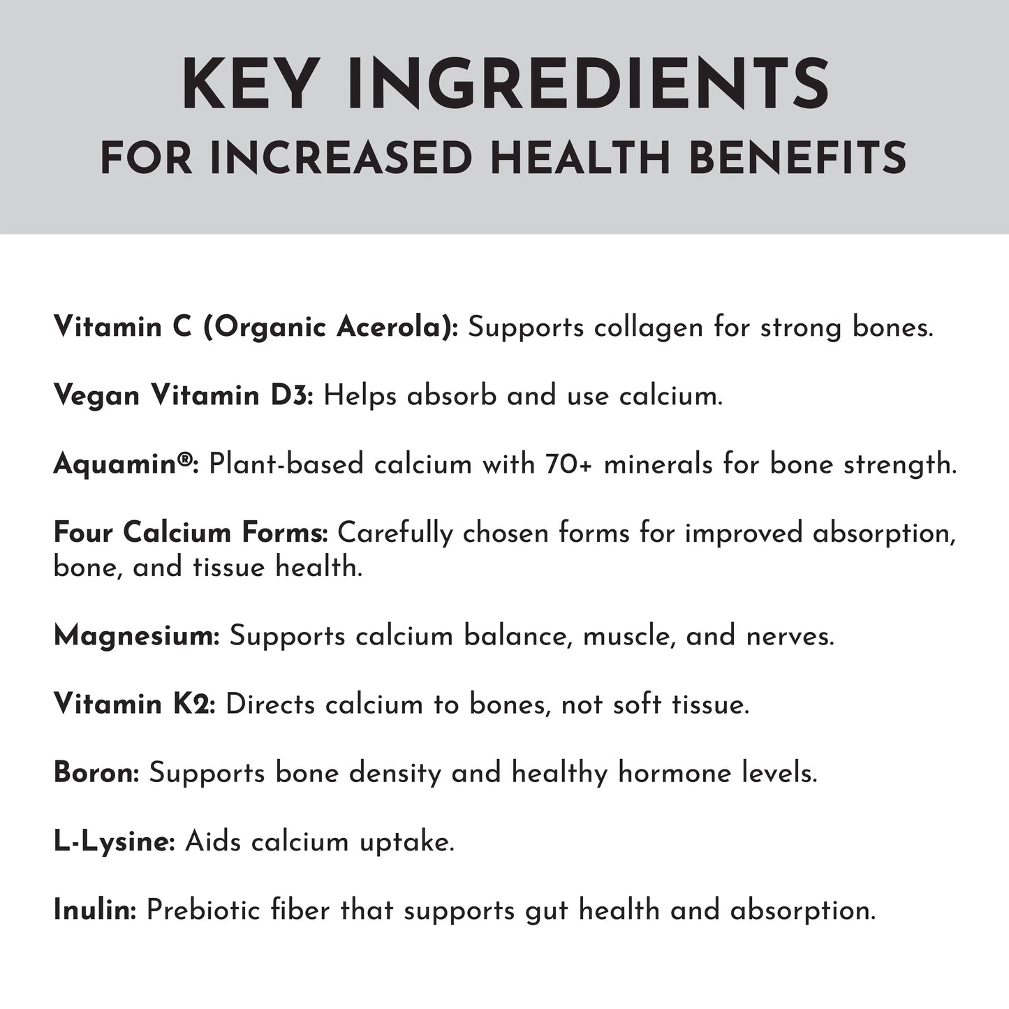 Just Ingredients Calcium Complex - Essentiallydestinyy