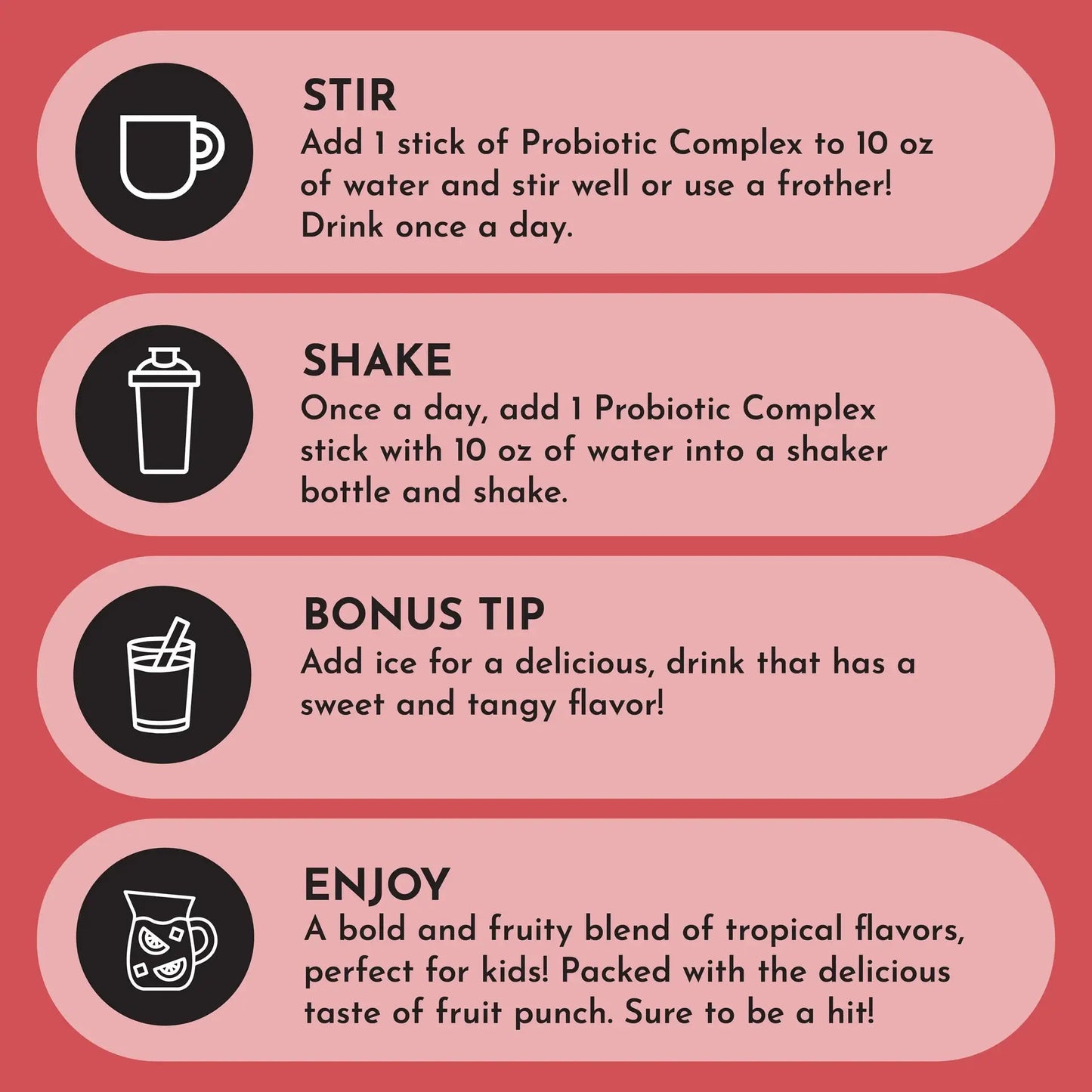 Just Ingredients Fruit Punch Probiotic (Kids) - Essentiallydestinyy
