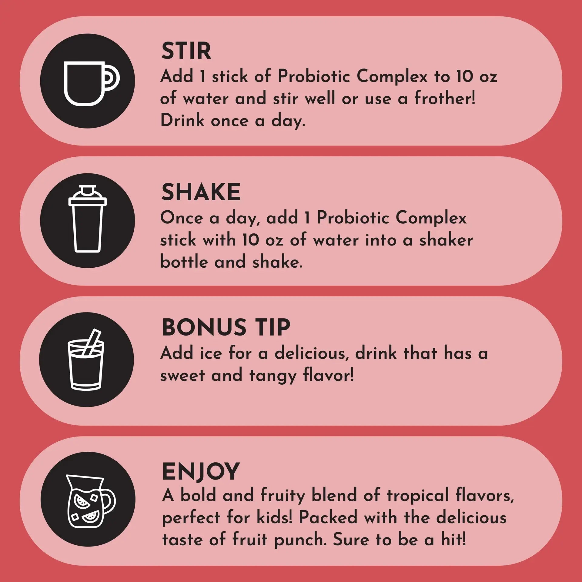 Just Ingredients Fruit Punch Probiotic (Kids) - Essentiallydestinyy