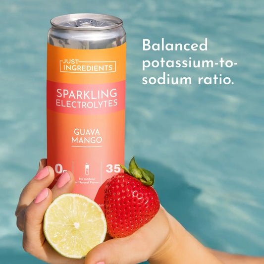 Just Ingredients Guava Mango Sparkling Electrolytes (8 pack) - Essentiallydestinyy