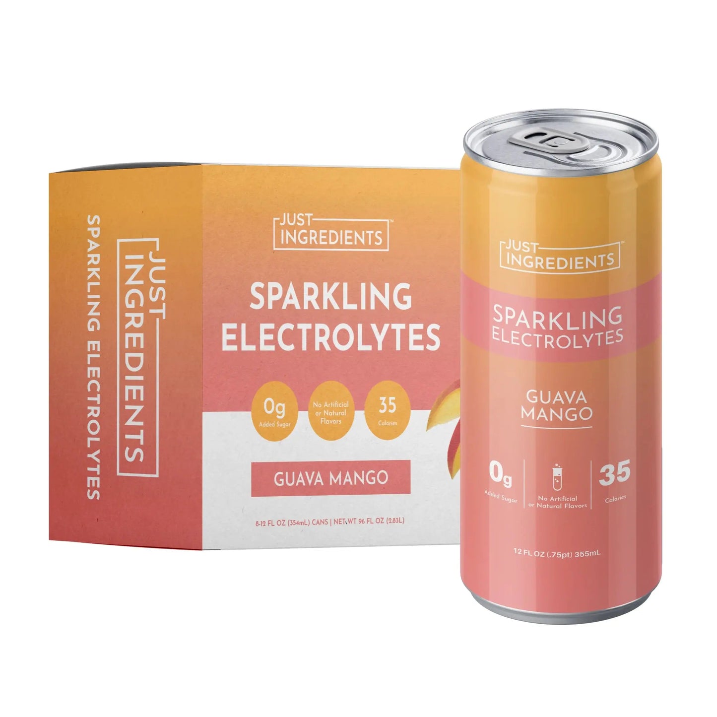 Just Ingredients Guava Mango Sparkling Electrolytes (8 pack) - Essentiallydestinyy