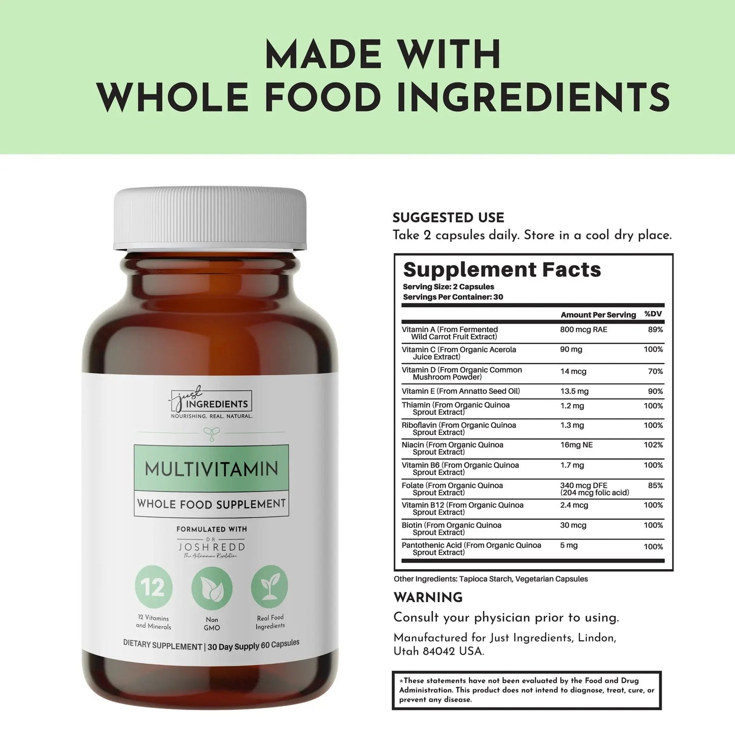 Just Ingredients Multivitamin Supplement - Essentiallydestinyy