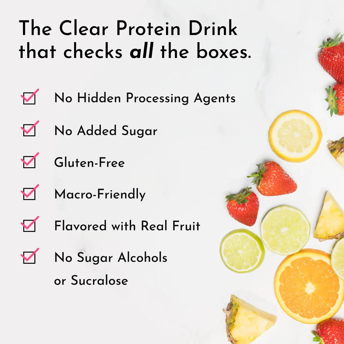Just Ingredients Strawberry Limeade Clear Protein (12 Pack) - Essentiallydestinyy