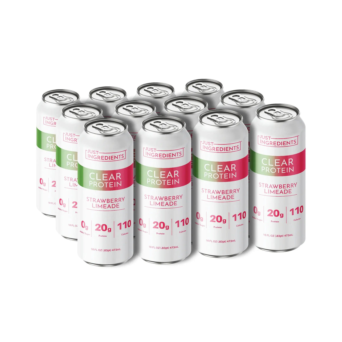 Just Ingredients Strawberry Limeade Clear Protein (12 Pack) - Essentiallydestinyy
