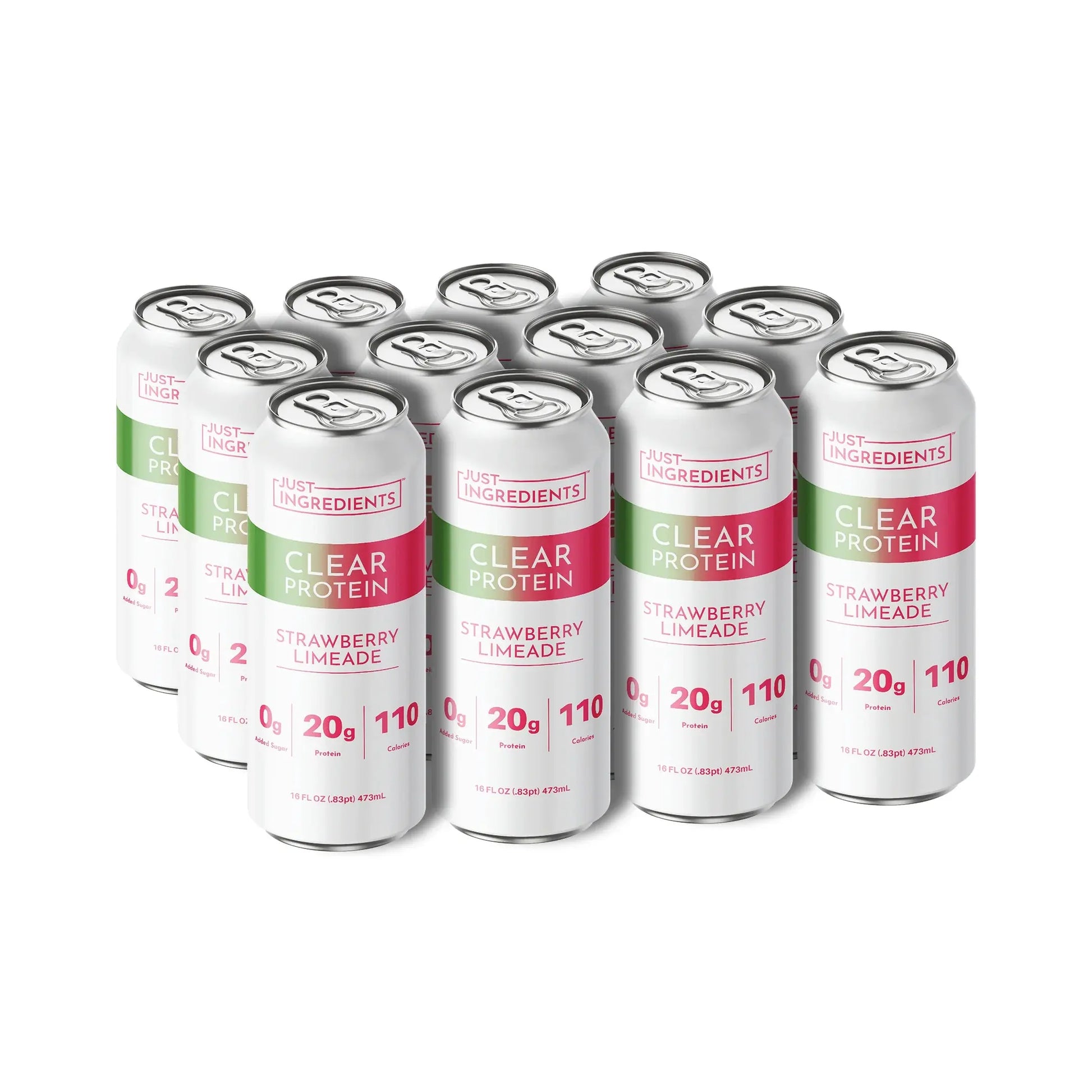 Just Ingredients Strawberry Limeade Clear Protein (12 Pack) - Essentiallydestinyy