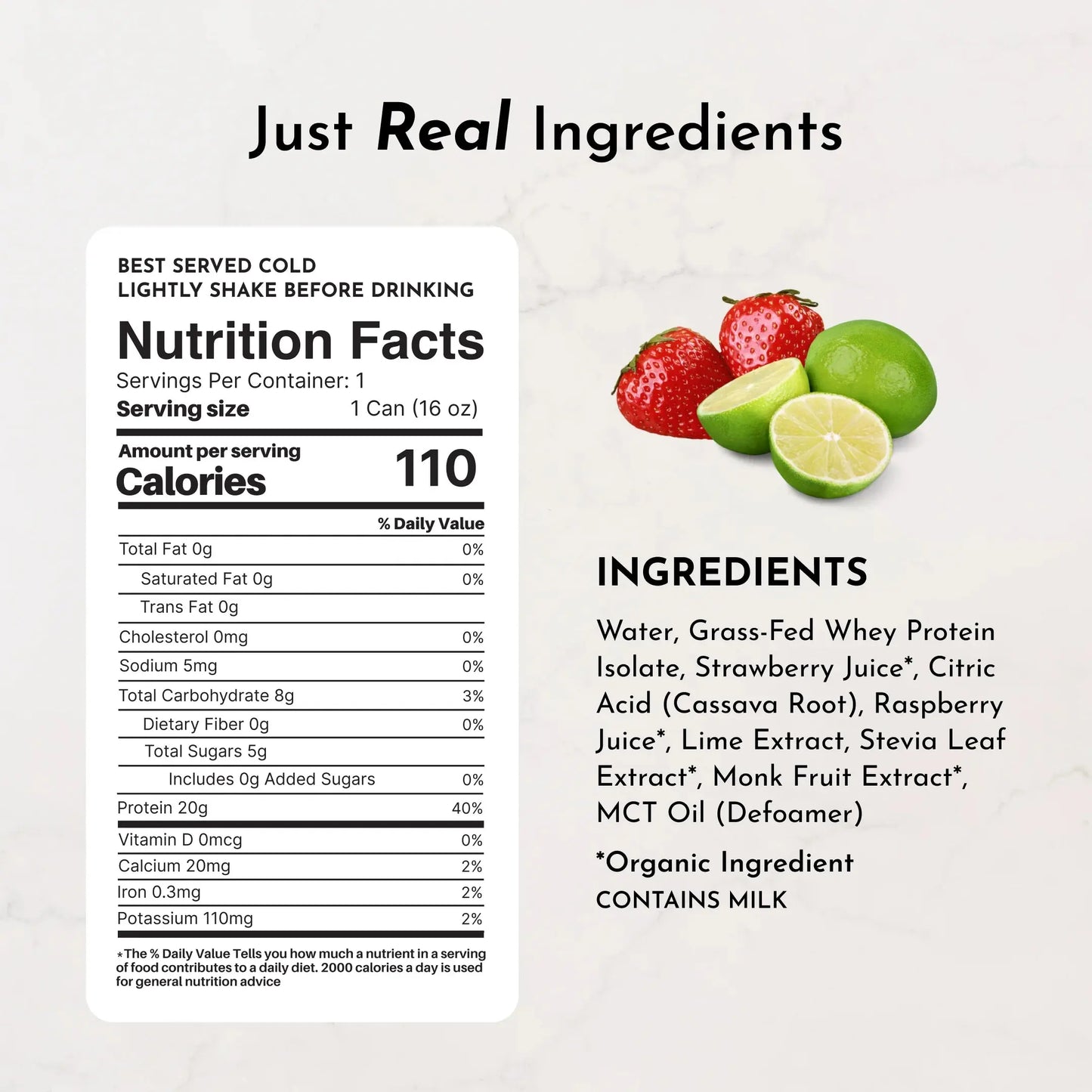 Just Ingredients Strawberry Limeade Clear Protein (12 Pack) - Essentiallydestinyy