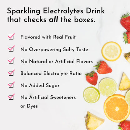 Just Ingredients Strawberry Limeade Sparkling Electrolytes (8 pack) - Essentiallydestinyy