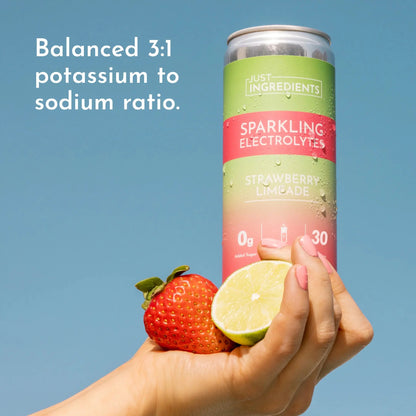 Just Ingredients Strawberry Limeade Sparkling Electrolytes (8 pack) - Essentiallydestinyy