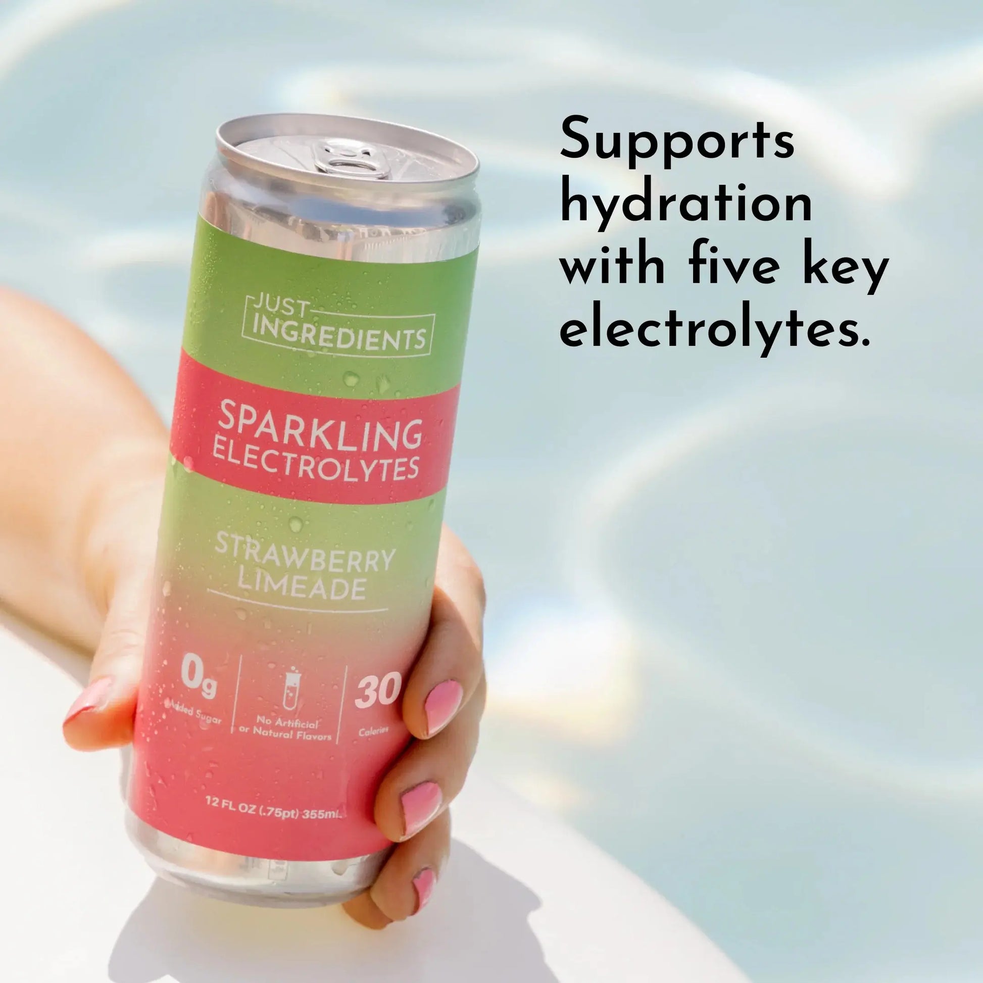 Just Ingredients Strawberry Limeade Sparkling Electrolytes (8 pack) - Essentiallydestinyy
