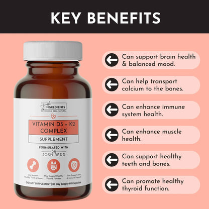 Just Ingredients Vitamin D3/K2 - Essentiallydestinyy