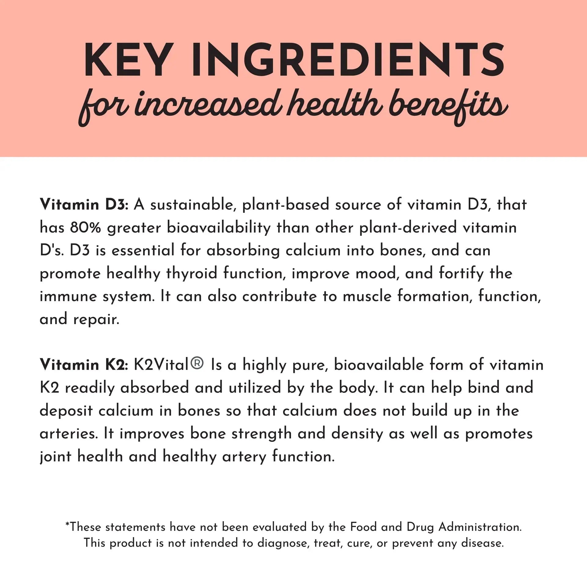 Just Ingredients Vitamin D3/K2 - Essentiallydestinyy
