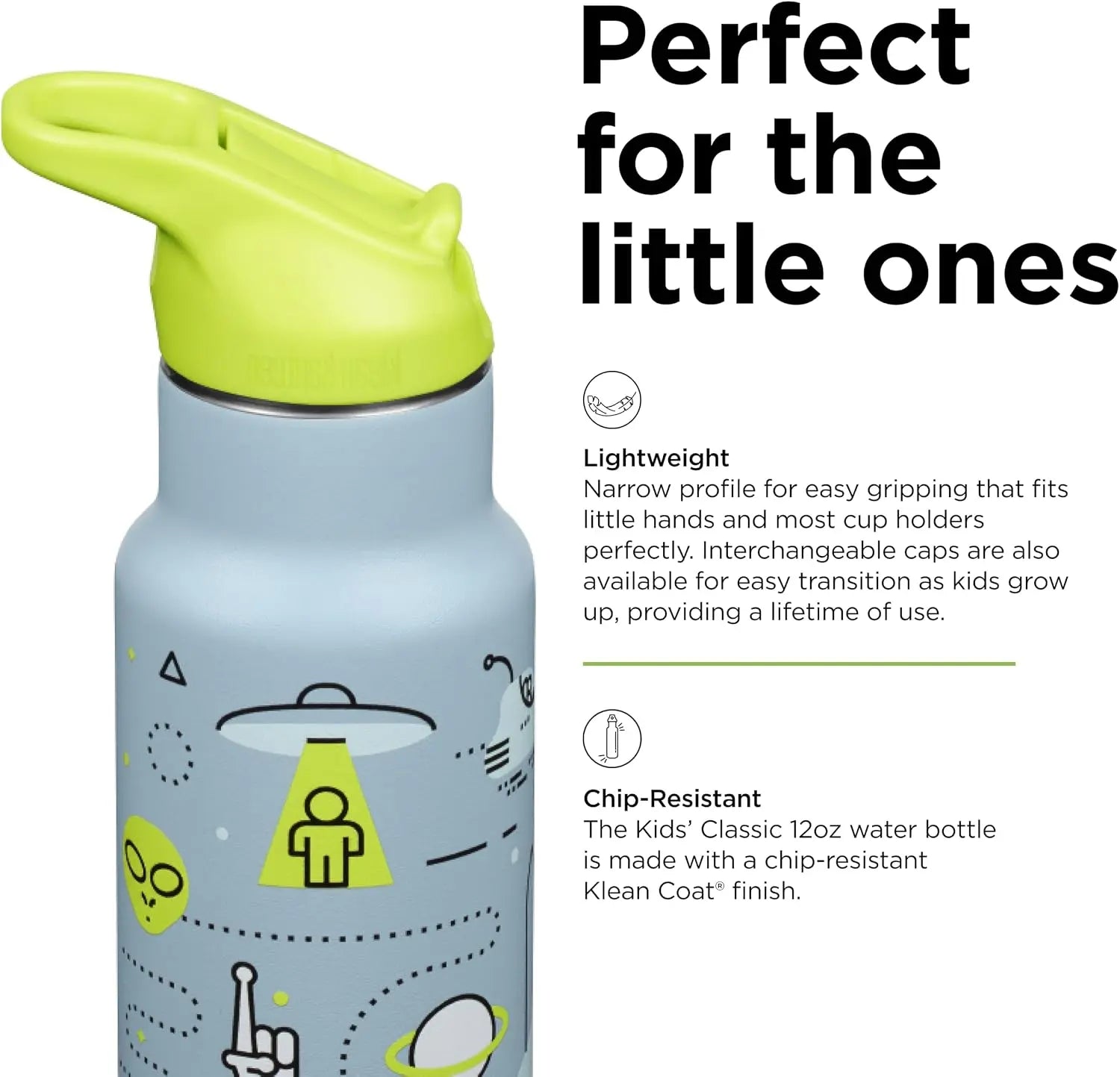 Klean Kanteen | Classic Kid's Insulated Water Bottle with Flip Seal Sport Cap (12oz) - Essentiallydestinyy