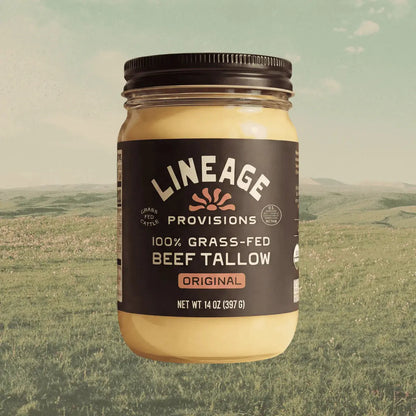 Lineage 100% Grass-Fed Regenerative Beef Tallow (2 Jars) - Essentiallydestinyy