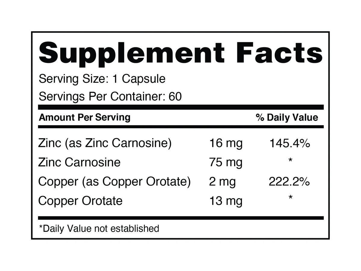 Mitolife | Zinc Carnosine (+Copper) - Essentiallydestinyy