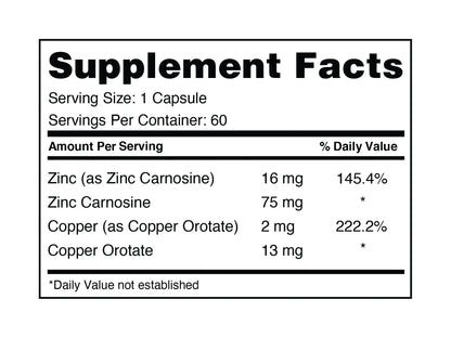 Mitolife | Zinc Carnosine (+Copper) - Essentiallydestinyy