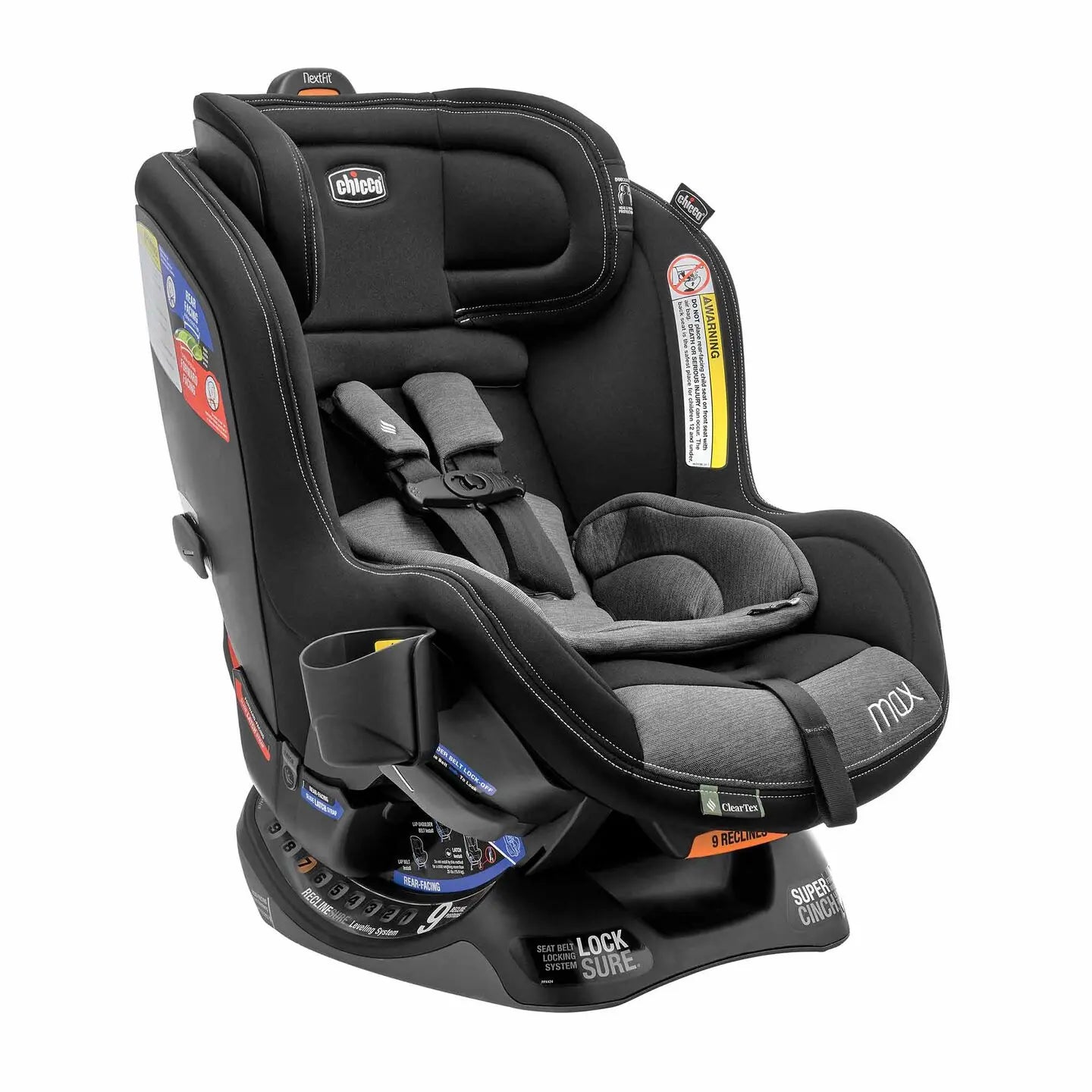 NextFit Max ClearTex Extended-Use Convertible Car Seat (Shadow) - Essentiallydestinyy