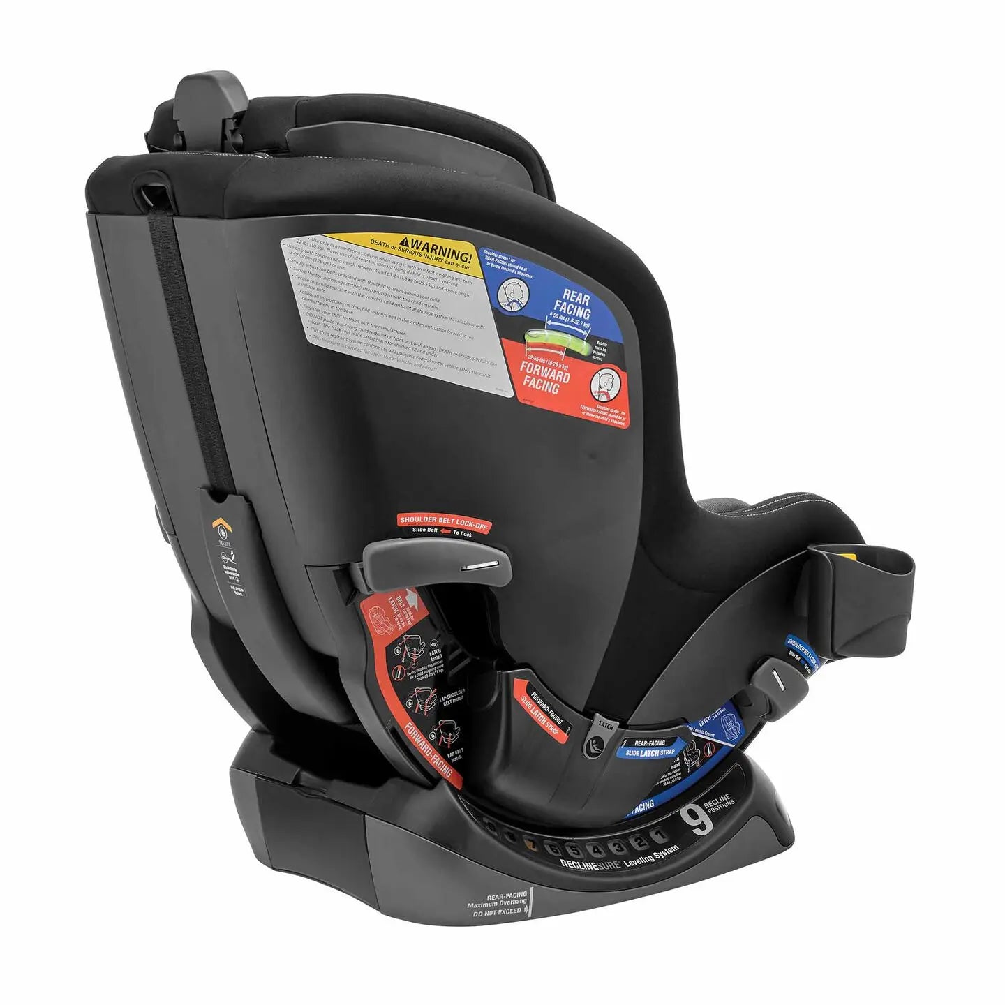 NextFit Max ClearTex Extended-Use Convertible Car Seat (Shadow) - Essentiallydestinyy