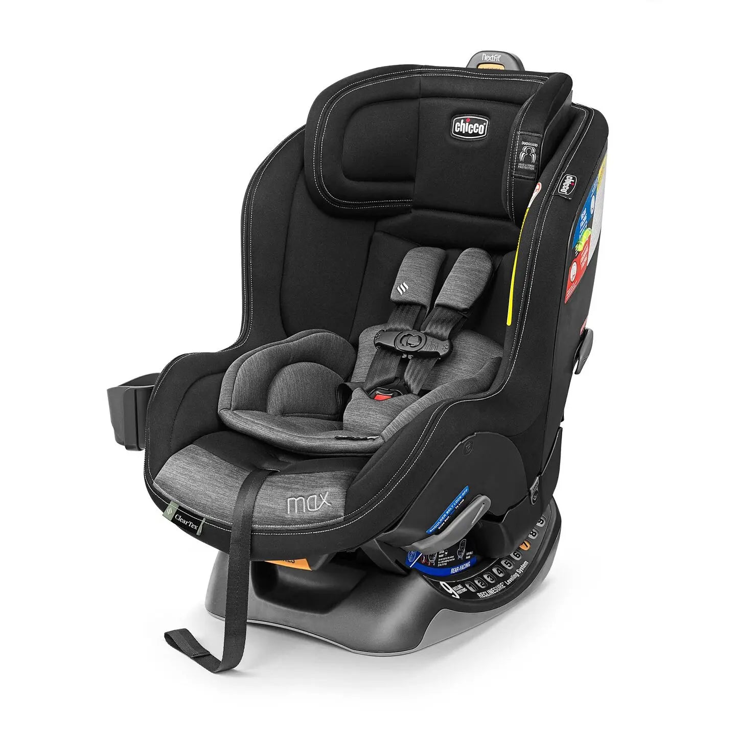 NextFit Max ClearTex Extended-Use Convertible Car Seat (Shadow) - Essentiallydestinyy