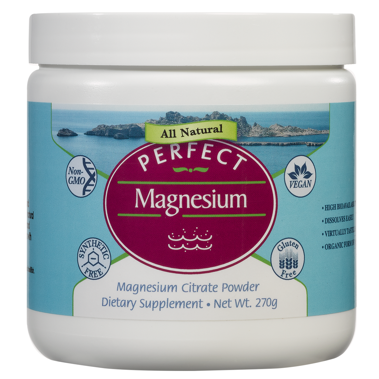 Perfect Supplements Magnesium (Magnesium Citrate) Powder