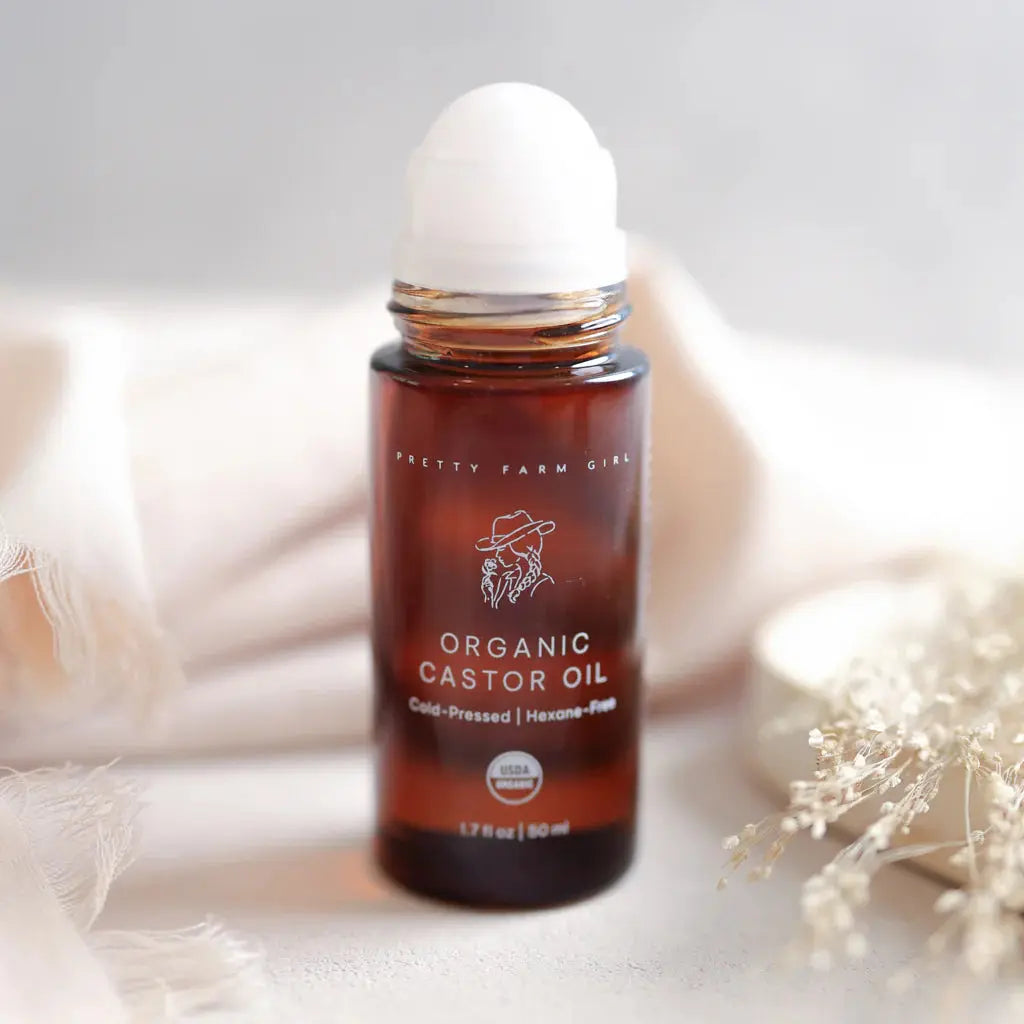 Pretty Farm Girl | Organic Castor Oil Roller with Rose Quartz - Essentiallydestinyy