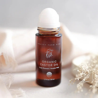 Pretty Farm Girl | Organic Castor Oil Roller with Rose Quartz - Essentiallydestinyy