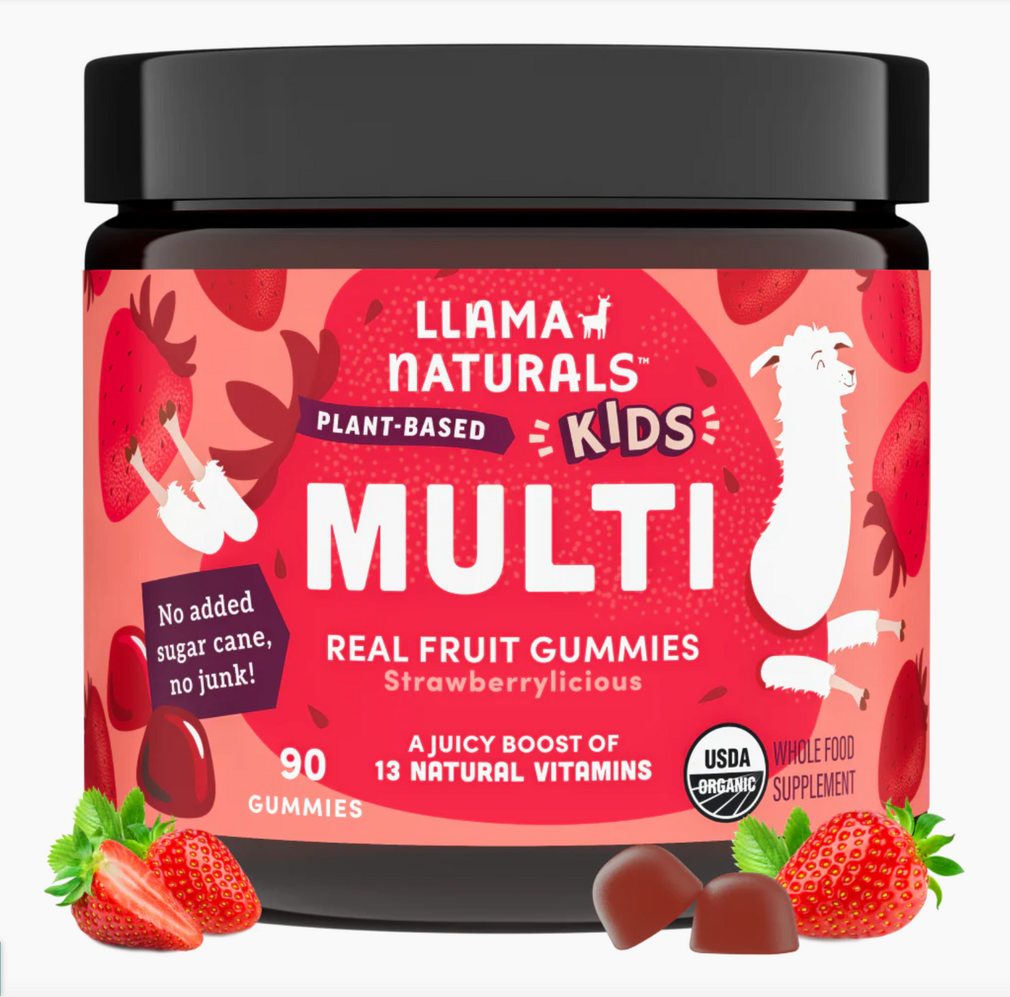 Kids Whole Food Multivitamin Gummies, Strawberry (90 ct)