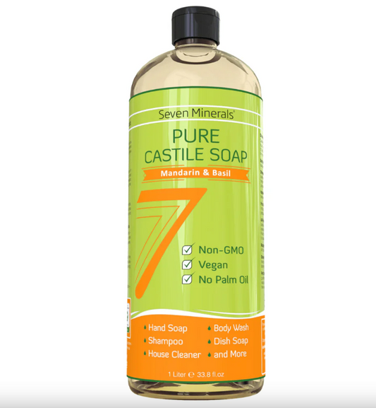 Seven Minerals Castile Soap (Mandarin Basil)